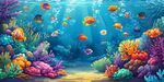 夢(mèng)幻海底世界 多彩魚群珊瑚