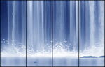 瀑布風水畫