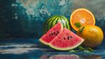 夏日繽紛水果靜物組合