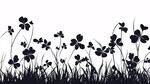 花草剪影邊框圖