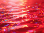 紅色炫彩水面波紋背景