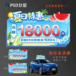 夏日促銷(xiāo)車(chē)頂牌