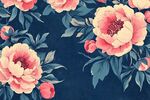 復古風花卉圖案背景圖