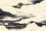 水墨云海圖