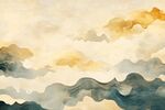 水墨云海意境圖