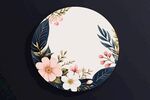 花卉裝飾圓盤