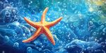 夢幻海星暢游藍色海洋