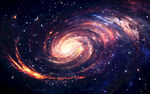 漩渦星空背景素材