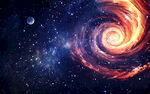 漩渦星空星空素材