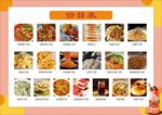 美食價(jià)目表 涼粉涼面 春卷照片