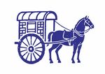 傳統(tǒng)拓印風(fēng)格古代馬車圖案