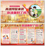 高溫預(yù)警中暑核心知識(shí)展板