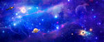 藍色星空圖 璀璨星空