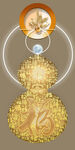 金色佛像藝術(shù)造型展示裝飾畫