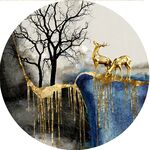 抽象麋鹿畫