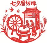 七夕磨坊緣剪紙藝術(shù)圖