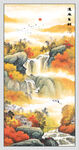玄關(guān)畫流水生財(cái)