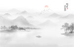 遠(yuǎn)山近水水墨風(fēng)景