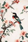 花鳥圖 枝頭小鳥伴繁花