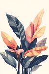 多彩熱帶植物插畫(huà)