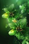 夢(mèng)幻綠花背景圖