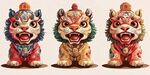 可愛國風(fēng)小獅擺件展示