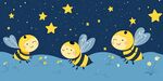 夜空中的快樂小蜜蜂