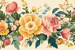 復(fù)古風(fēng)花卉圖案裝飾畫