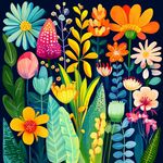 繽紛花卉插畫(huà) 夢(mèng)幻自然風(fēng)