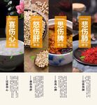喜傷心怒傷肝中醫(yī)養(yǎng)生文化掛畫
