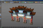 c4d遂寧廣德寺廟文歷史文物