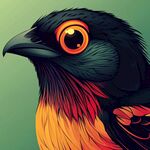 彩色奇幻鳥的獨(dú)特肖像