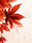 秋日紅楓葉 唯美詩意畫面