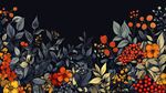 花卉枝葉邊框裝飾圖案