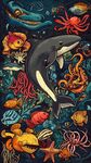 夢幻海底世界海洋生物繪