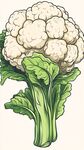 卡通花椰菜插畫