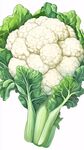 白色花椰菜插畫