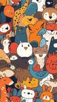 可愛動(dòng)物大集合插畫