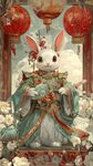 中式玉兔 華裳瑞兔賀吉祥