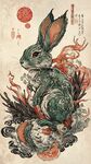 國風玉兔插畫 祥瑞意象