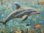 海洋中的海豚與繽紛魚(yú)類(lèi)