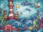 海底燈塔奇幻海洋世界
