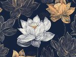 復古風蓮花圖案精美繪制