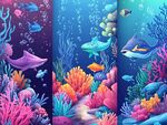 海底奇幻世界插畫