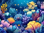 夢幻海底珊瑚與魚的世界