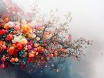 夢幻繁花綻放的綺麗景象