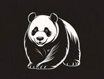 黑白熊貓卡通形象