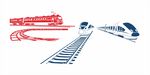 高速列車與軌道火車設(shè)計圖案