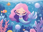 夢幻美人魚暢游海底世界