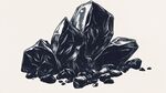 黑色礦石堆插畫